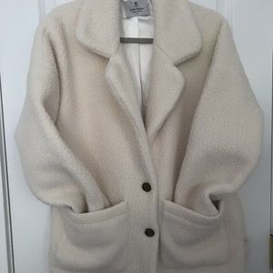 Dudley Stephens cream Sherpa coat jacket